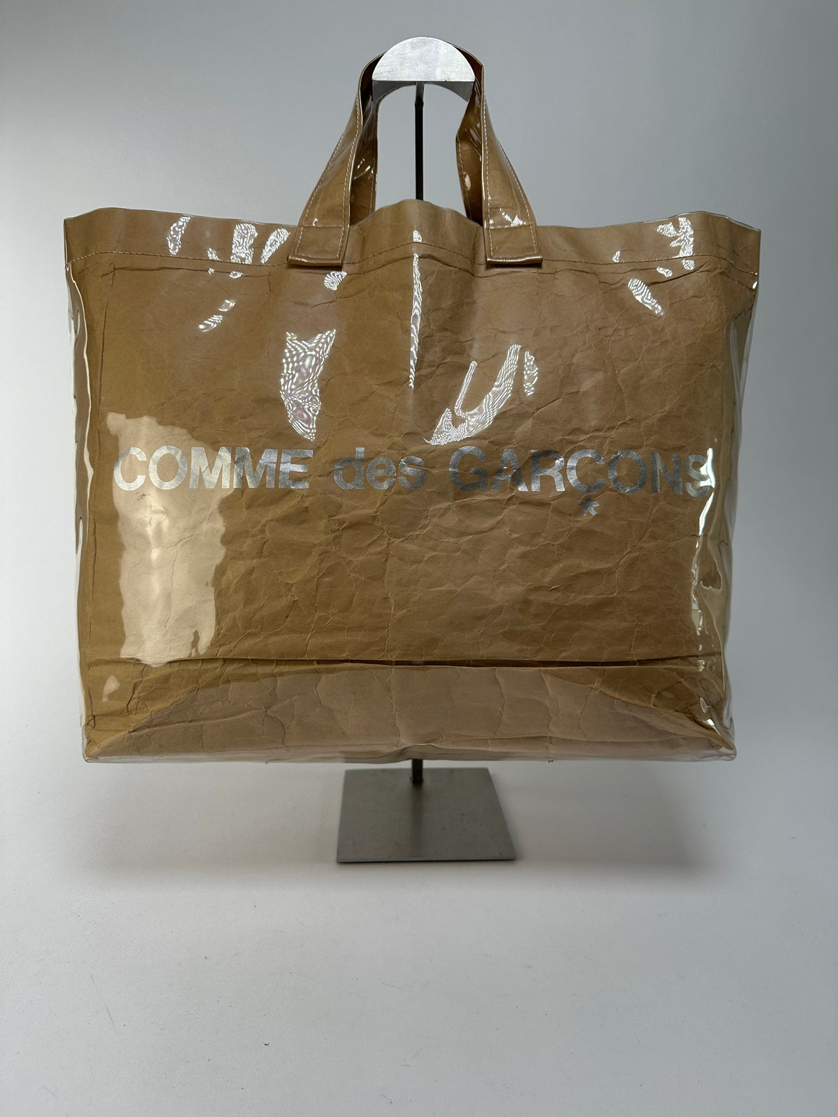 Vintage Comme des Garçons PVC Paper Tote Late 2010s Brown