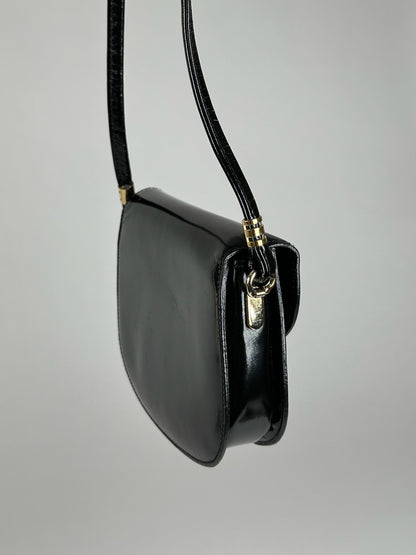 Vintage Celine Patent Leather Shoulder bag black