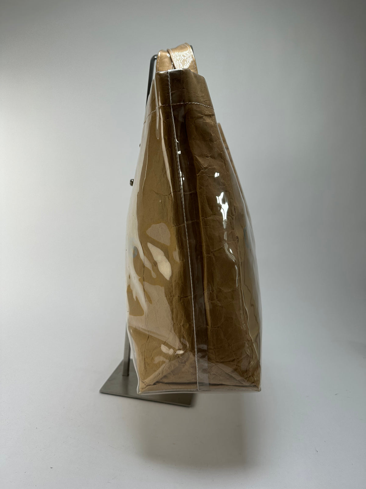 Vintage Comme des Garçons PVC Paper Tote Late 2010s Brown