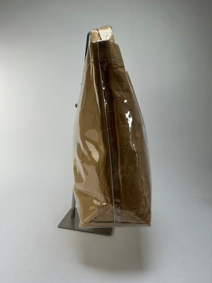 Vintage Comme des Garçons PVC Paper Tote Late 2010s Brown