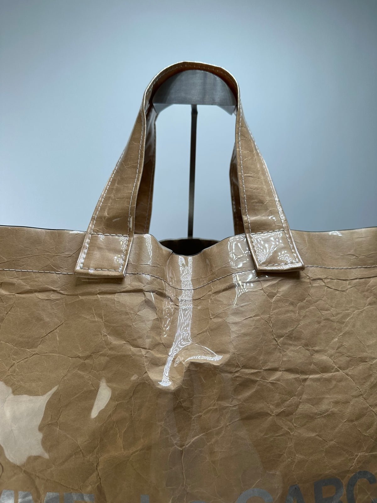 Vintage Comme des Garçons PVC Paper Tote Late 2010s Brown