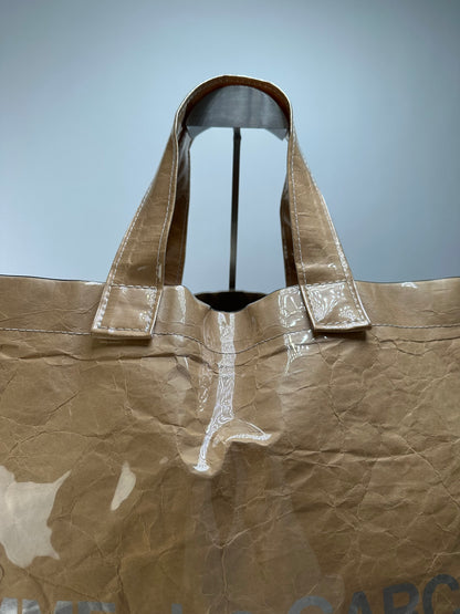 Vintage Comme des Garçons PVC Paper Tote Late 2010s Brown