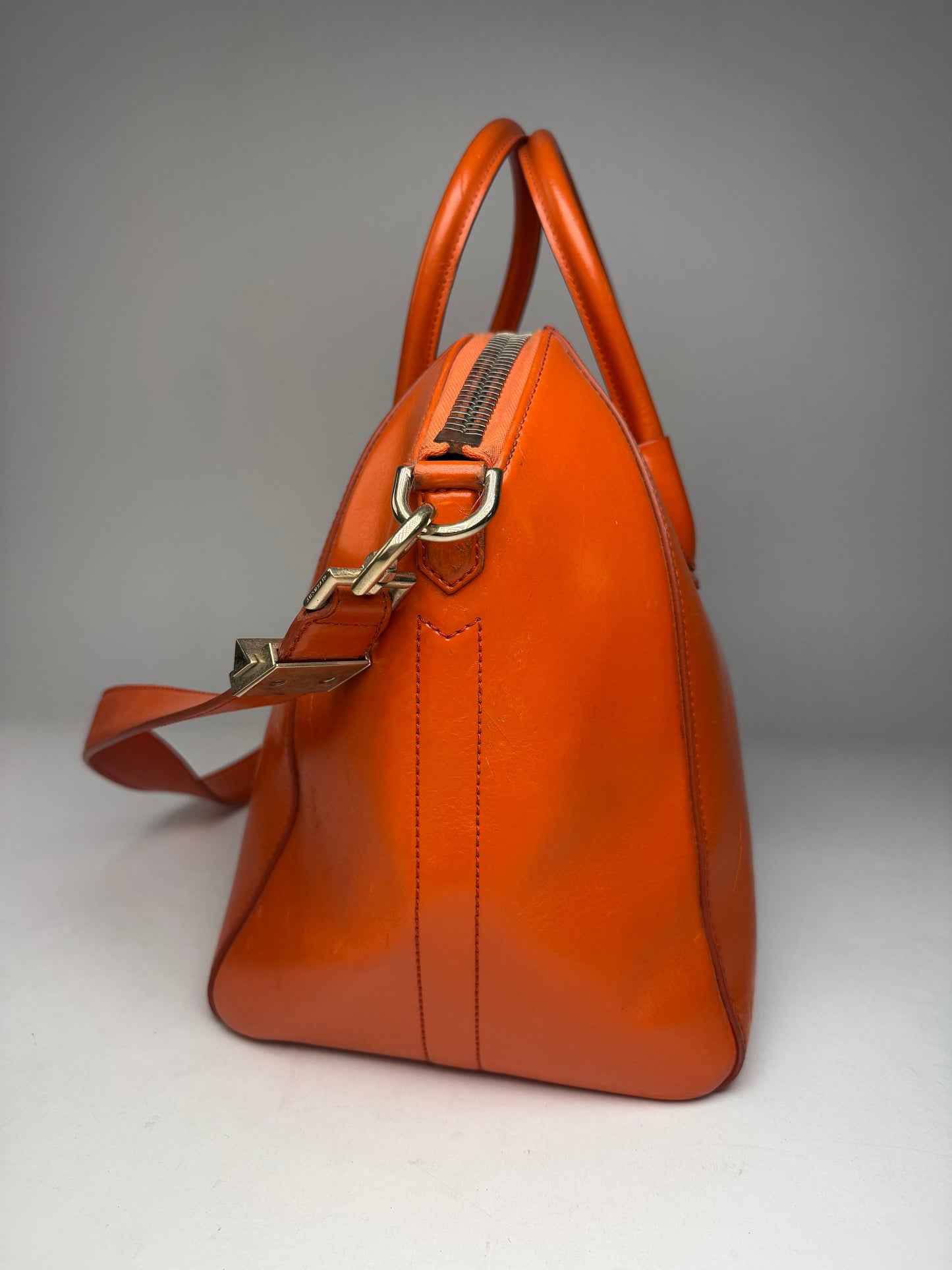 Vintage Givenchy Antigona 2Way Leather Bag Orange
