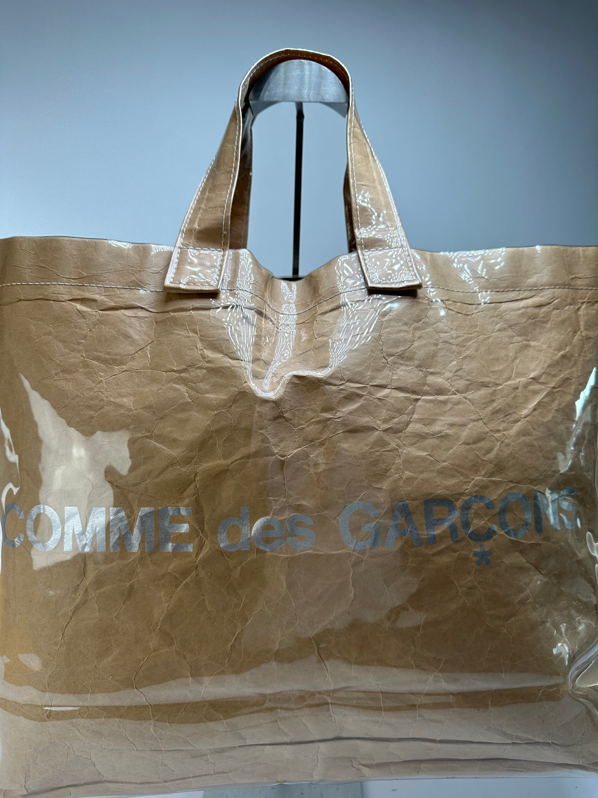 Vintage Comme des Garçons PVC Paper Tote Late 2010s Brown