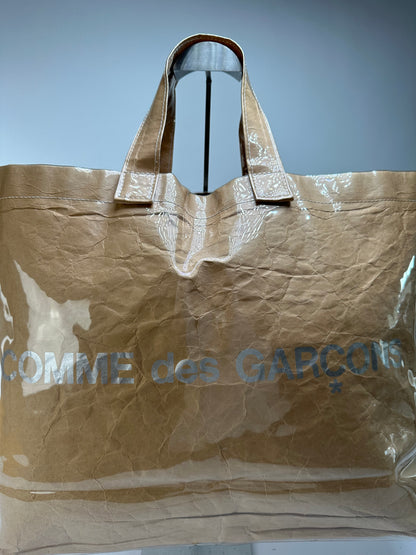 Vintage Comme des Garçons PVC Paper Tote Late 2010s Brown