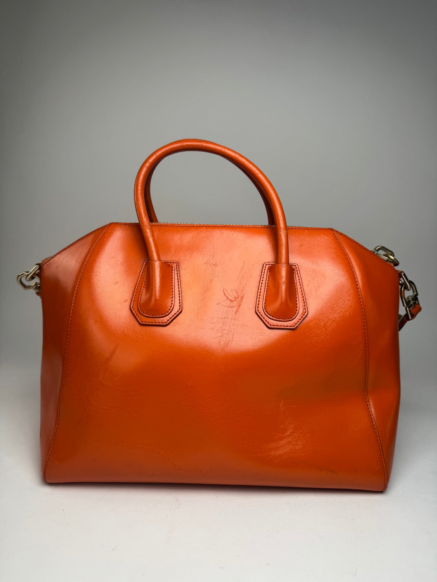 Vintage Givenchy Antigona 2Way Leather Bag Orange