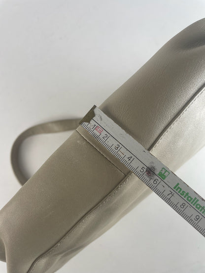 Vintage Gucci Leather Bucket Bag White