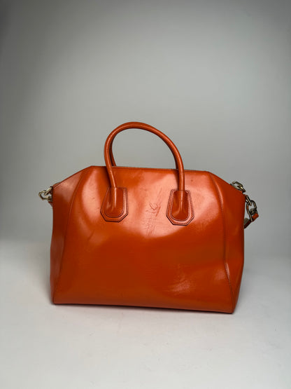 Vintage Givenchy Antigona 2Way Leather Bag Orange