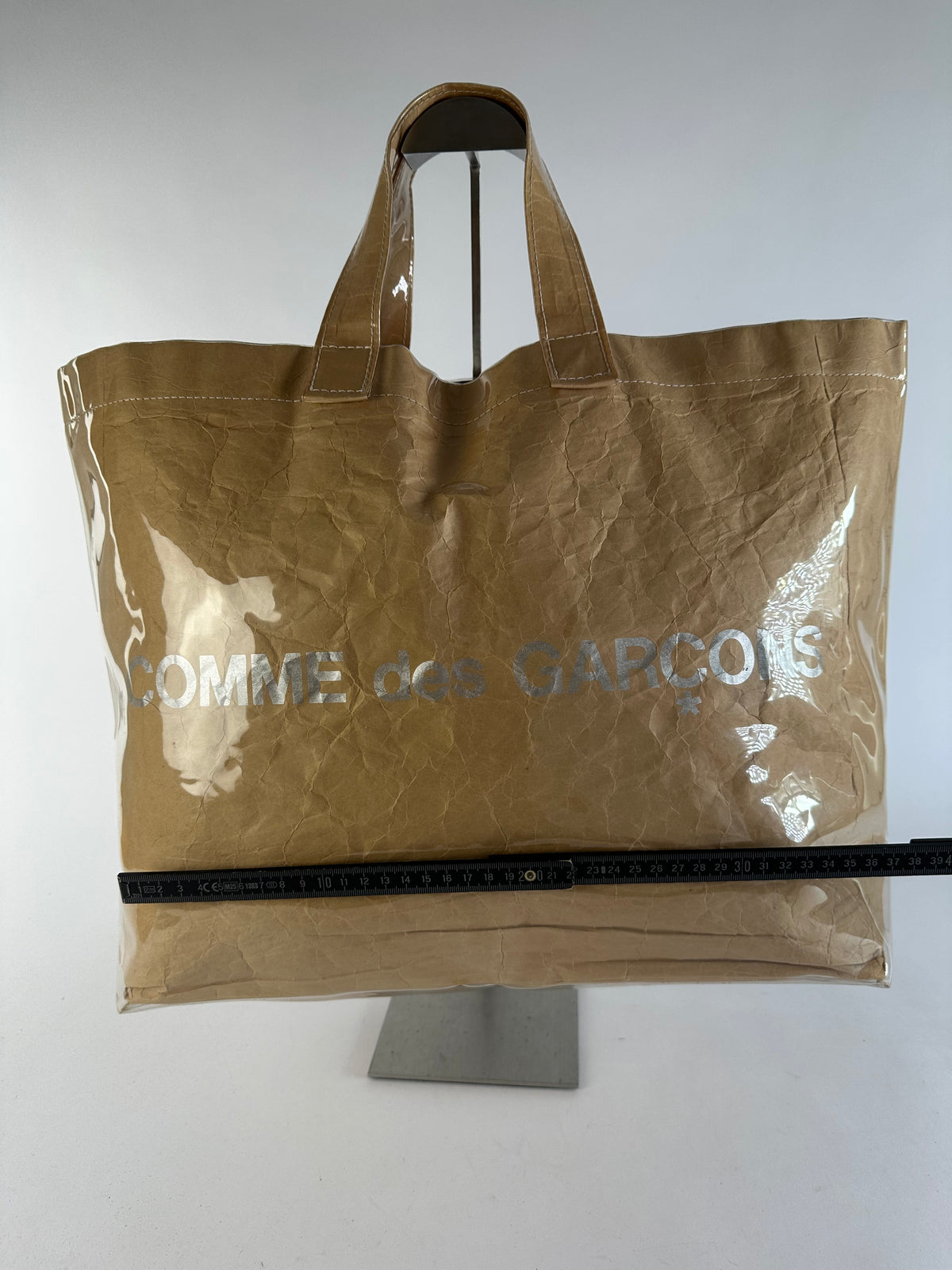 Vintage Comme des Garçons PVC Paper Tote Late 2010s Brown