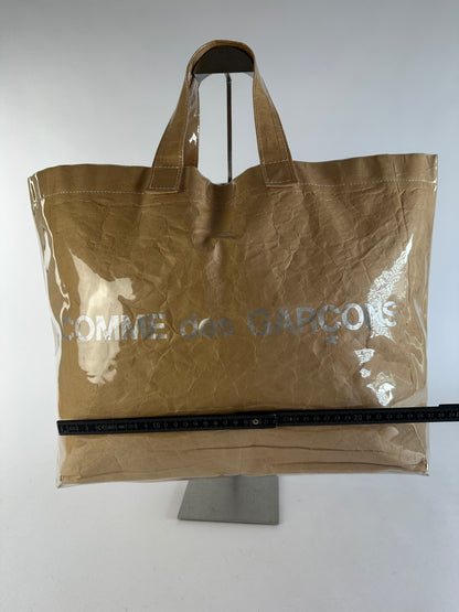 Vintage Comme des Garçons PVC Paper Tote Late 2010s Brown