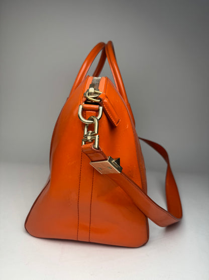 Vintage Givenchy Antigona 2Way Leather Bag Orange