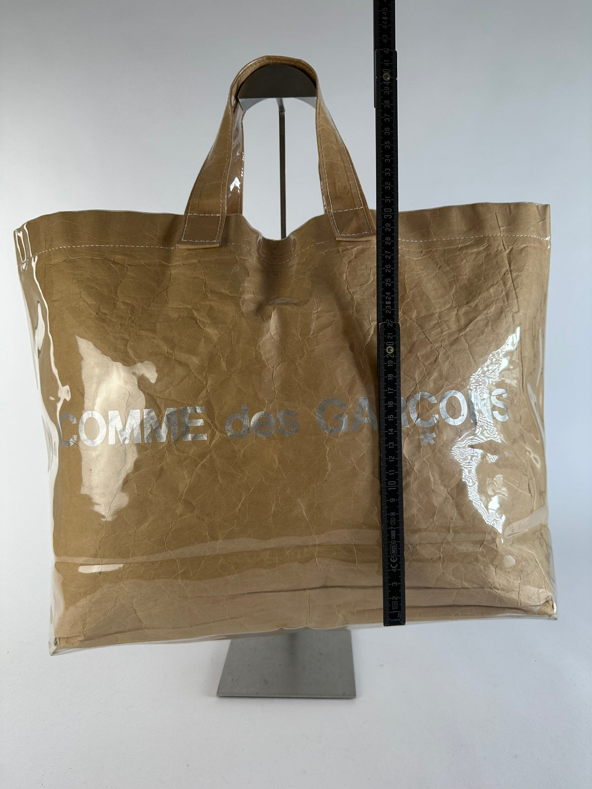 Vintage Comme des Garçons PVC Paper Tote Late 2010s Brown
