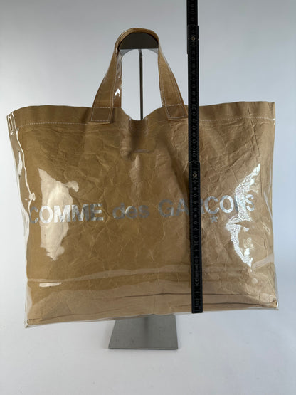 Vintage Comme des Garçons PVC Paper Tote Late 2010s Brown