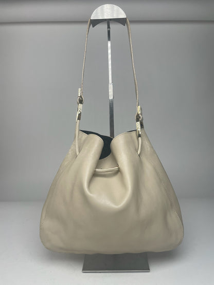 Vintage Gucci Leather Bucket Bag White