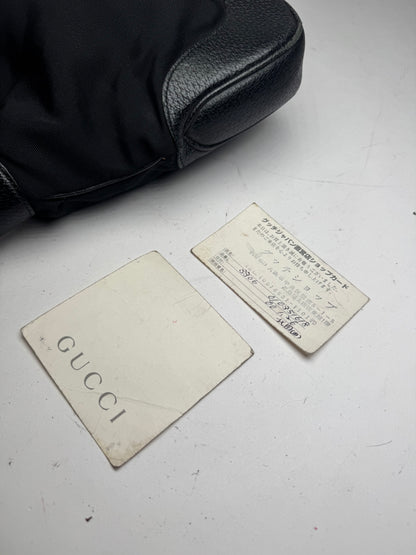 Vintage Gucci Jackie Canvas Leather Bag Black
