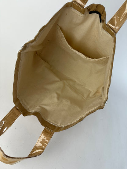 Vintage Comme des Garçons PVC Paper Tote Late 2010s Brown