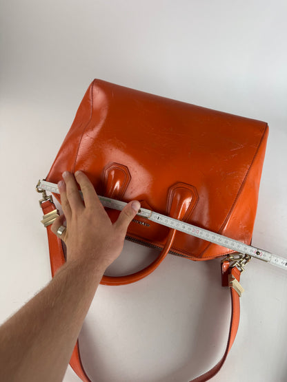 Vintage Givenchy Antigona 2Way Leather Bag Orange
