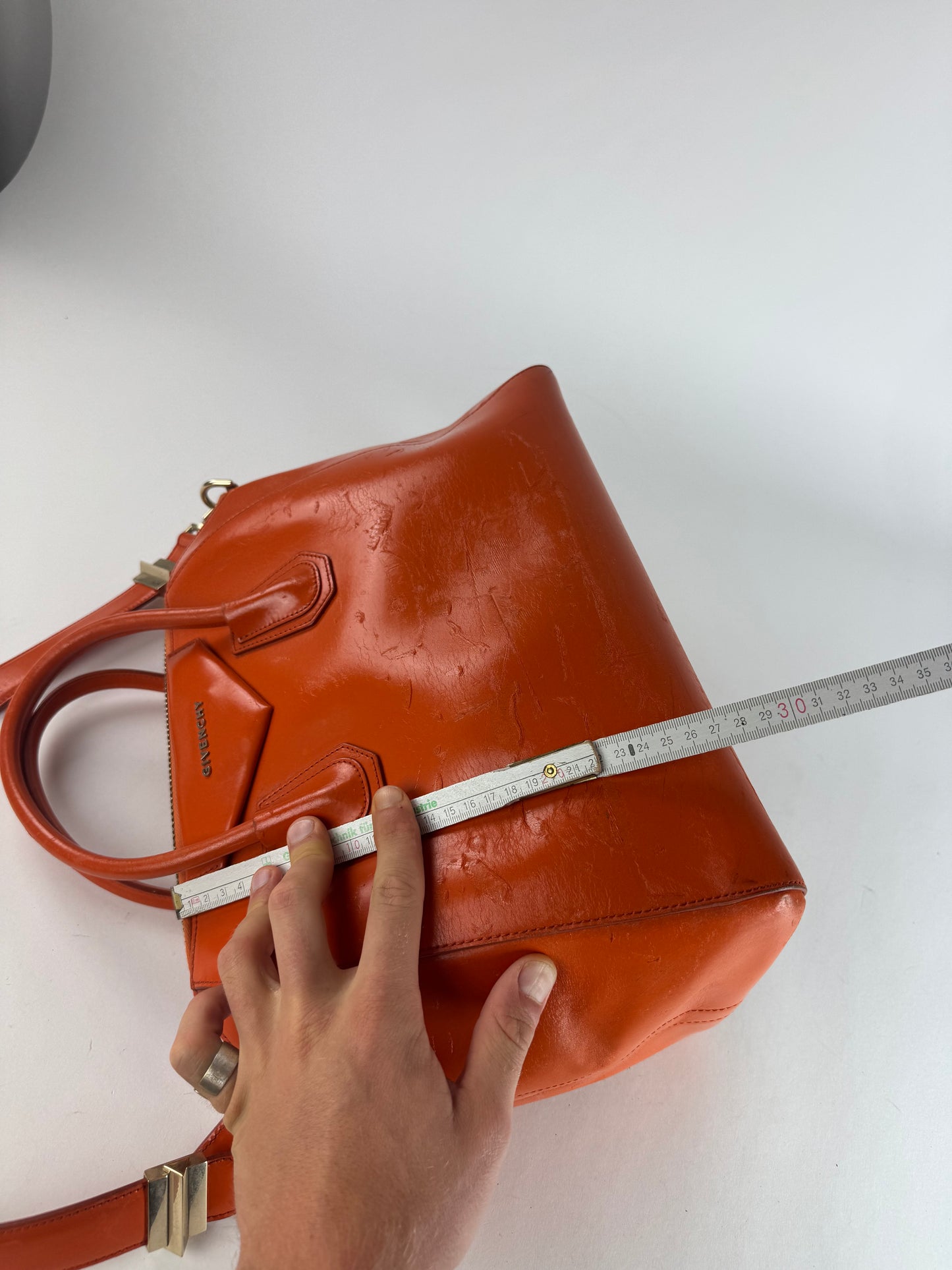 Vintage Givenchy Antigona 2Way Leather Bag Orange