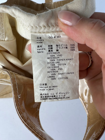 Vintage Comme des Garçons PVC Paper Tote Late 2010s Brown