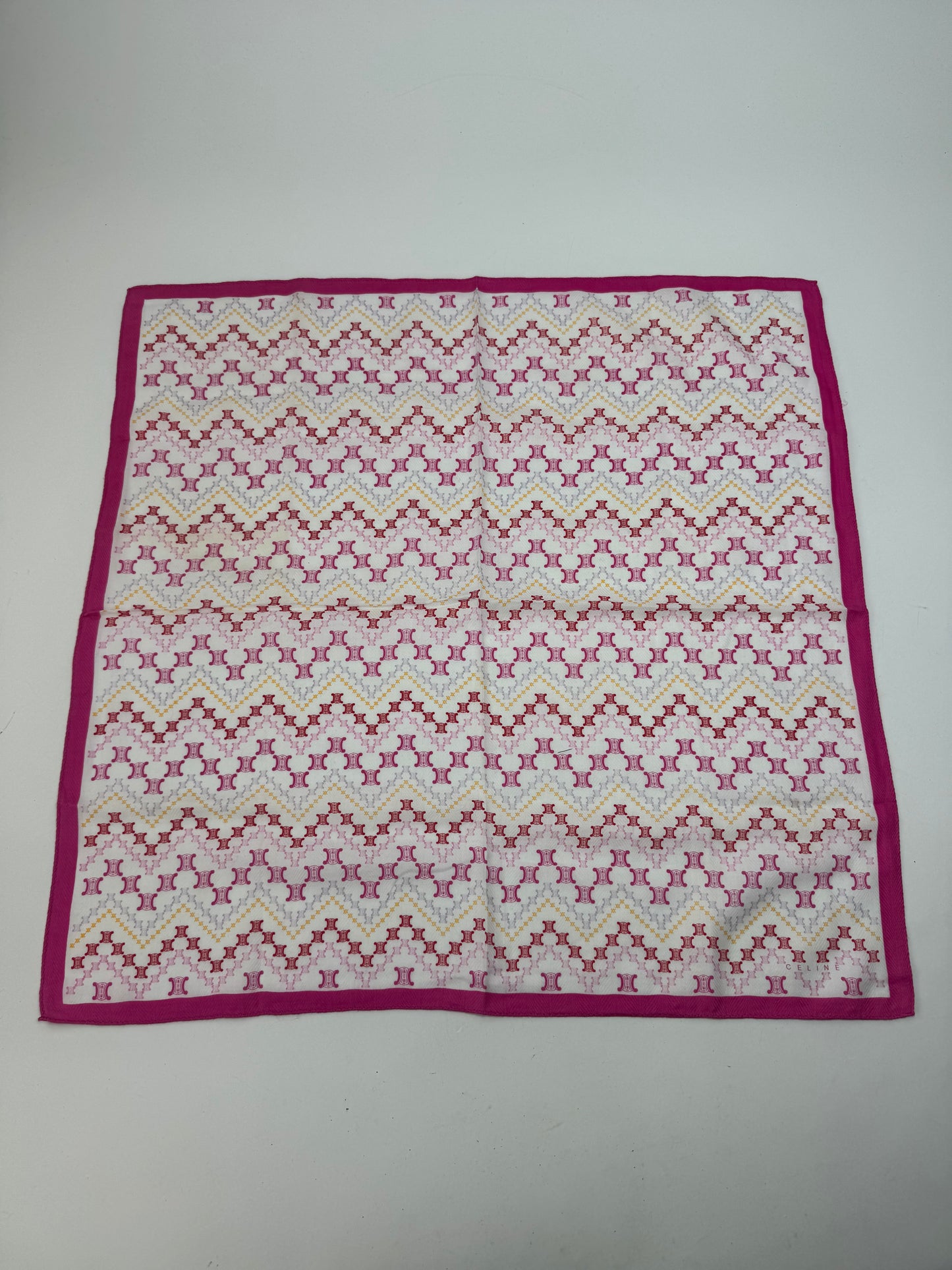 Vintage Celine Scarf Purple White