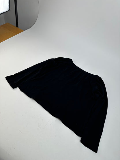 Vintage Christian Dior Boat Neck Jersey Top Black L
