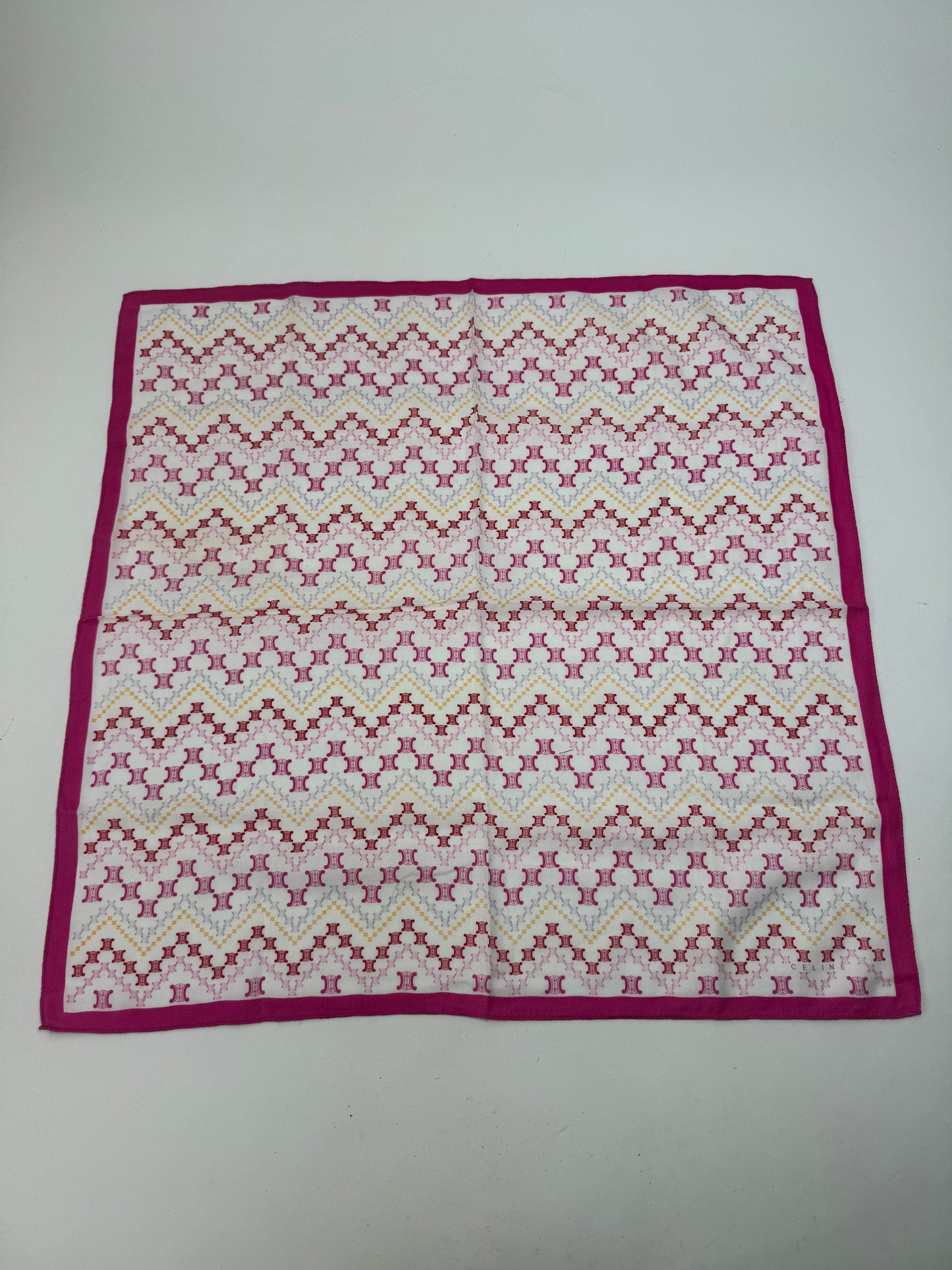 Vintage Celine Scarf Purple White