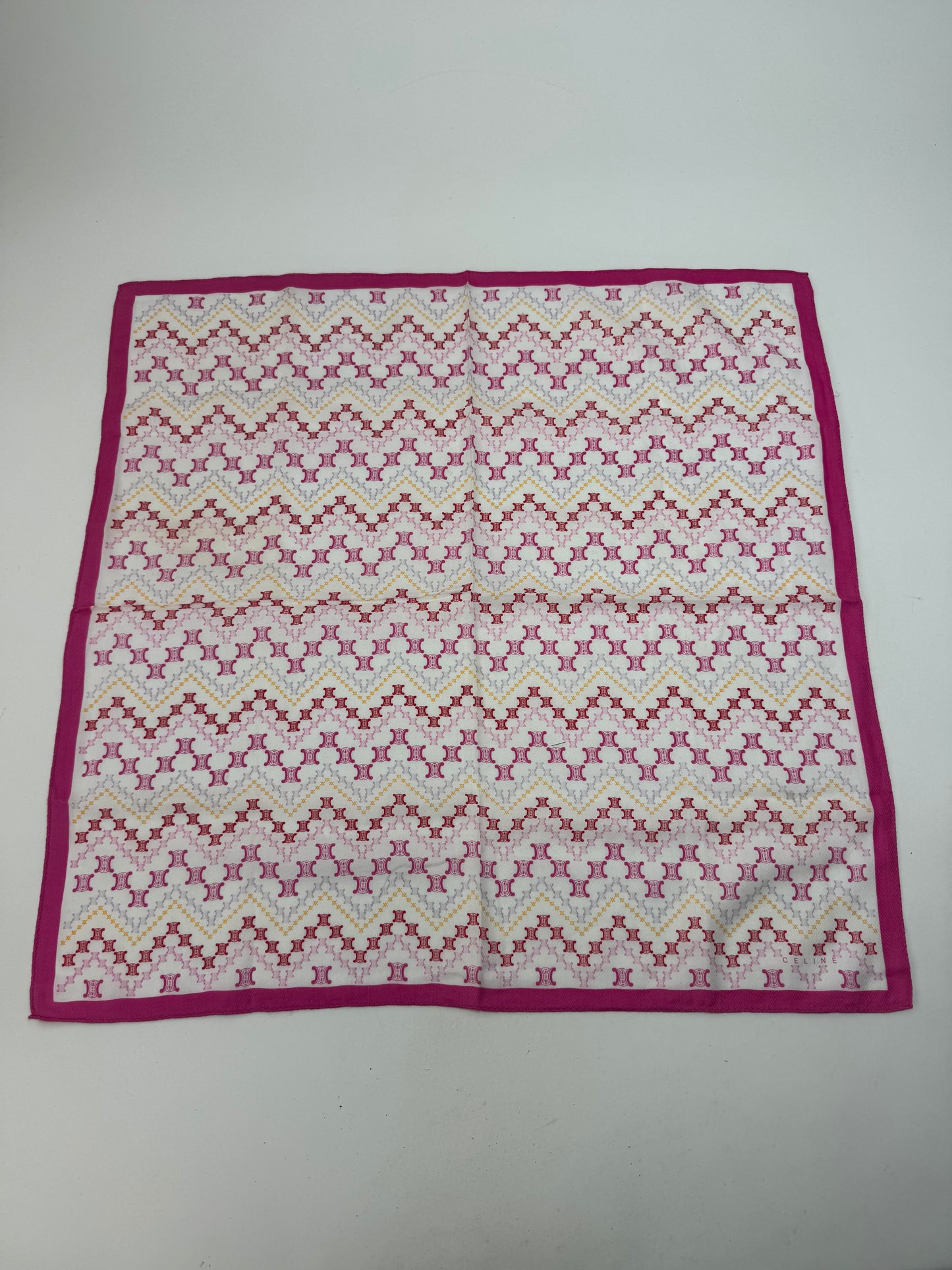 Vintage Celine Scarf Purple White