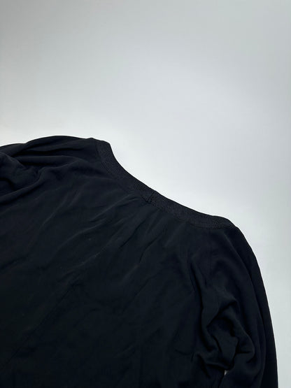 Vintage Christian Dior Boat Neck Jersey Top Black L