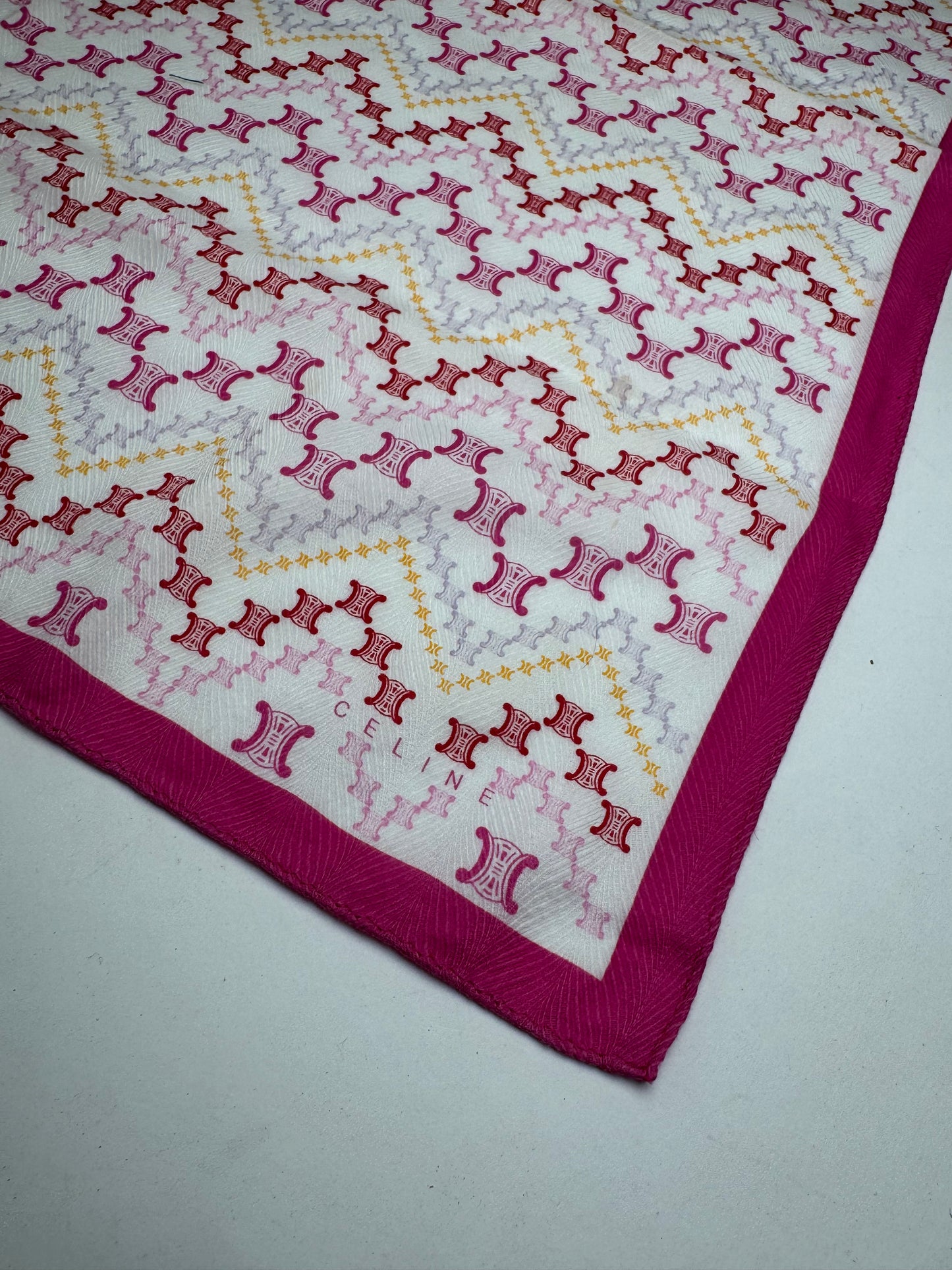 Vintage Celine Scarf Purple White