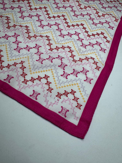 Vintage Celine Scarf Purple White