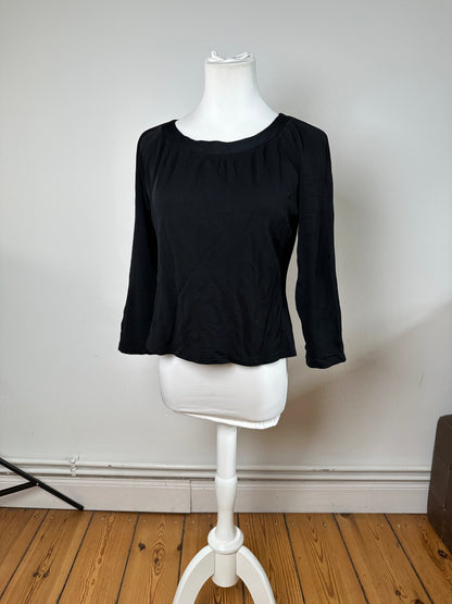 Vintage Christian Dior Boat Neck Jersey Top Black L