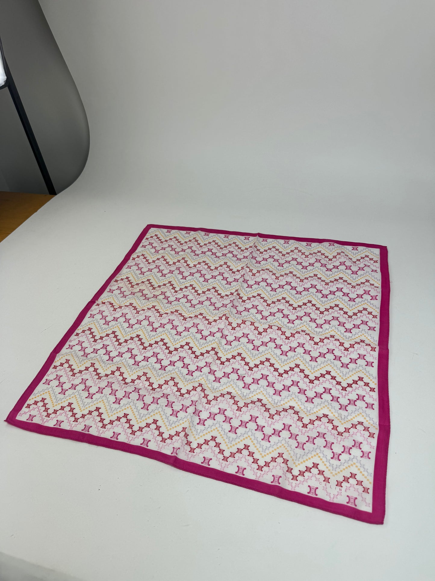Vintage Celine Scarf Purple White