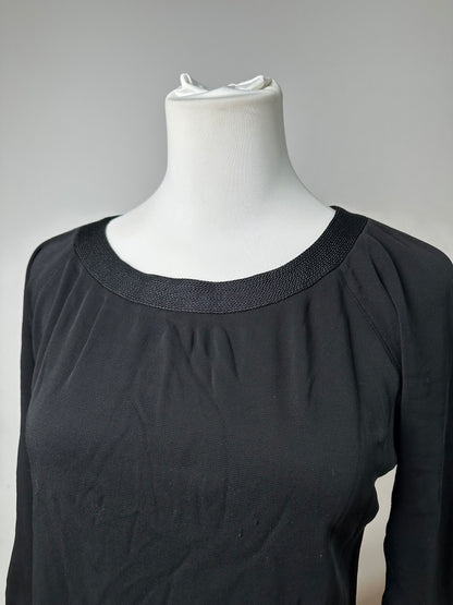 Vintage Christian Dior Boat Neck Jersey Top Black L
