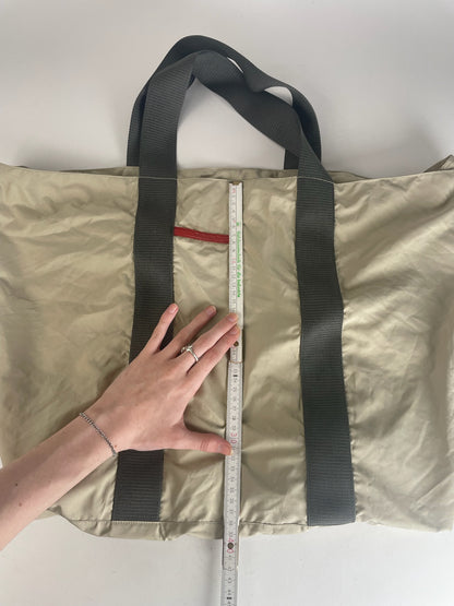 Vintage Prada Sport Travel Bag White