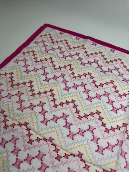 Vintage Celine Scarf Purple White