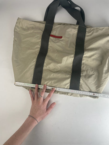 Vintage Prada Sport Travel Bag White
