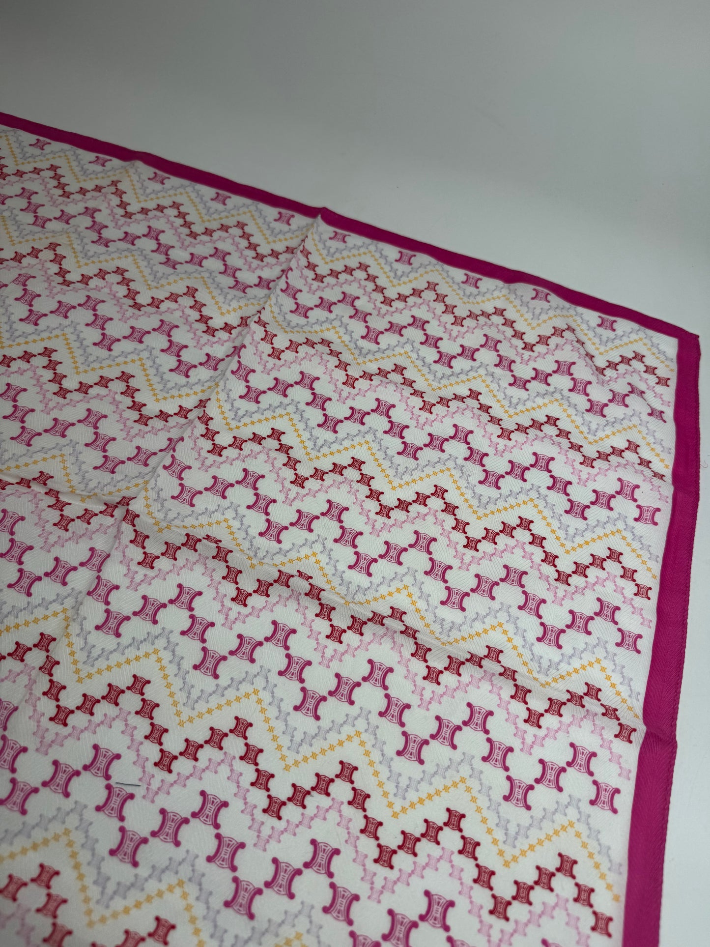 Vintage Celine Scarf Purple White
