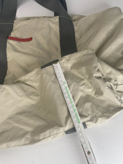 Vintage Prada Sport Travel Bag White