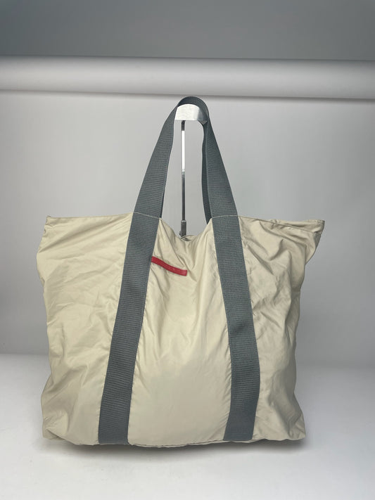 Vintage Prada Sport Travel Bag White