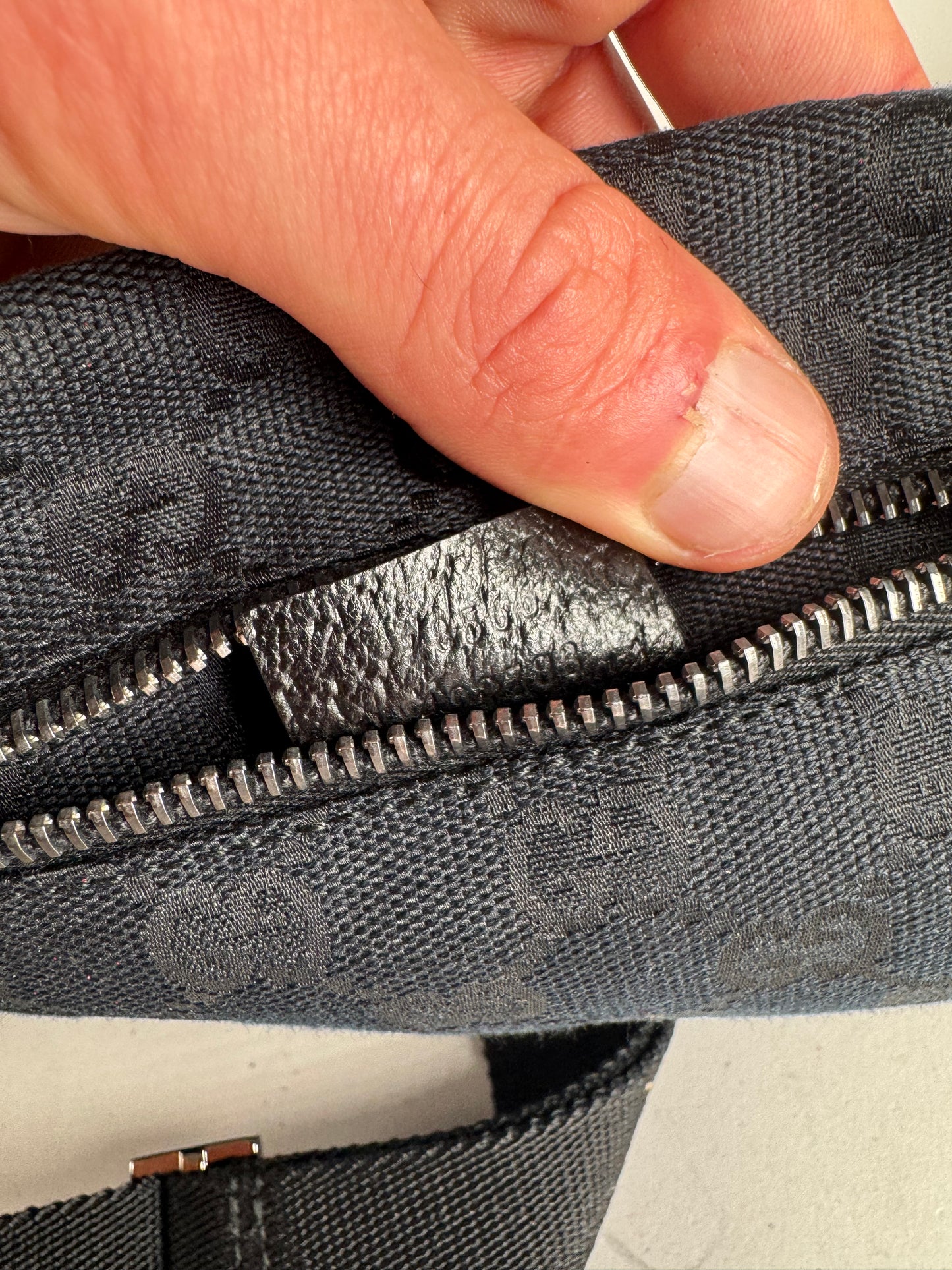 Vintage Gucci Monogram Crossbody / Waist Bag Black