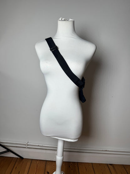 Vintage Gucci Monogram Crossbody / Waist Bag Black