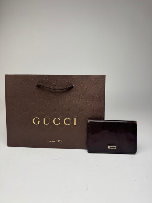 Vintage Gucci Leather Card Holder Brown