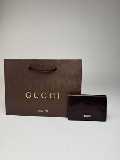 Vintage Gucci Leather Card Holder Brown