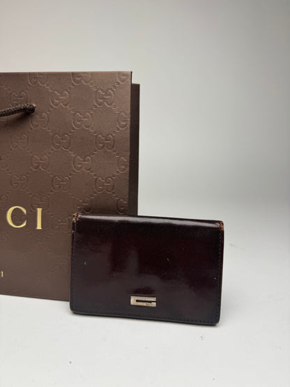 Vintage Gucci Leather Card Holder Brown