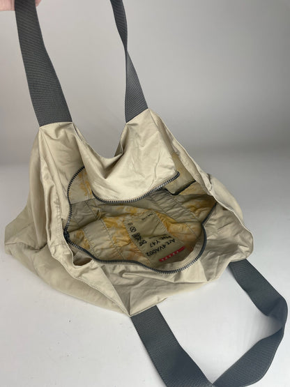 Vintage Prada Sport Travel Bag White