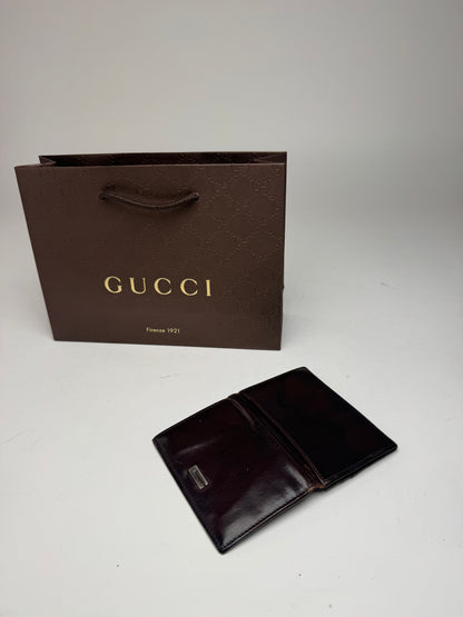 Vintage Gucci Leather Card Holder Brown