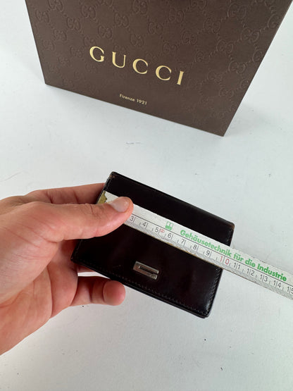 Vintage Gucci Leather Card Holder Brown
