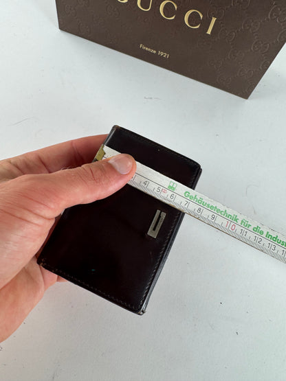 Vintage Gucci Leather Card Holder Brown