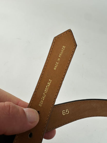 Vintage Givenchy 4G Logo Leather Belt Black Gold