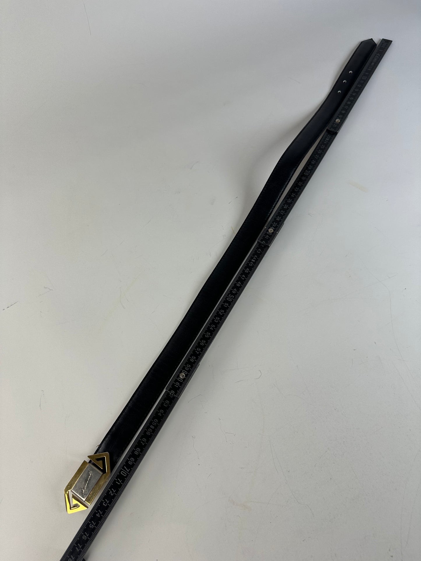 Vintage Givenchy 4G Logo Leather Belt Black Gold
